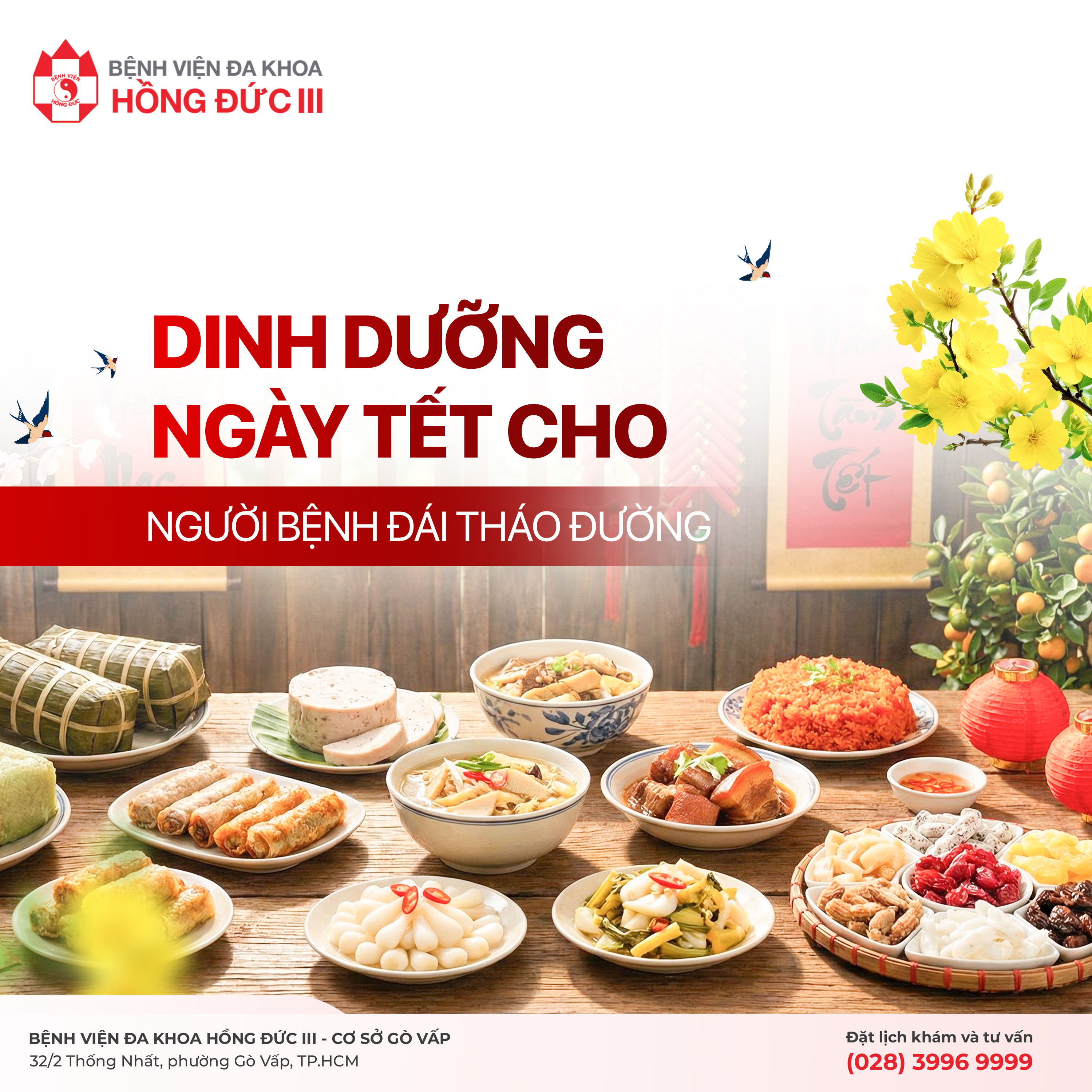 Dinh dưỡng ngày Tết cho người bệnh đái tháo đường: ĂN UỐNG HỢP LÝ ĐỂ KIỂM SOÁT ĐƯỜNG HUYẾT